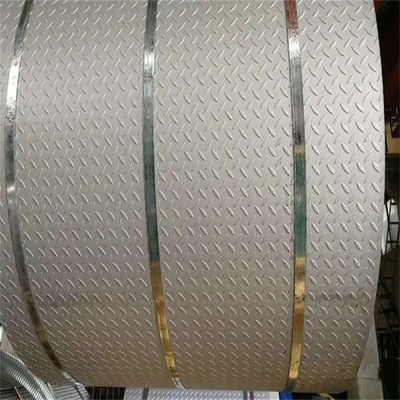 304 Stainless Steel Embossed Coil Customized Patterns 4 Feet Width 0.4mm Cold Rolled