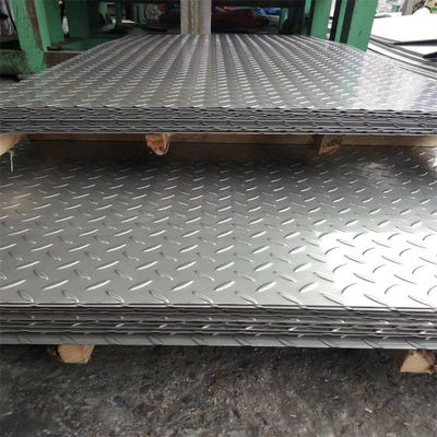 Embossed 304 Stainless Steel Sheet Checkered Inustry 1500mm Width 4mm Thickness