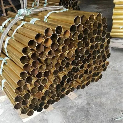 H65 Grade Brass Piping Tube 10mm OD 2mm Thickness Yellow Surface 6 Meter Length