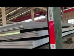 Stainless steel plates unloaded from a large truck