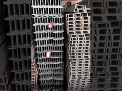 Neatly Arranged Mild Steel I-beams