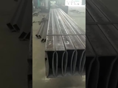 Square steel pipes on the ground of steel factory