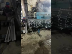 The suspended stainless steel angle steel is ready for the next step of processing