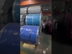 Stacked mountains of packaged stainless steel coils