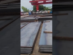 Carbon steel plates displayed outdoors